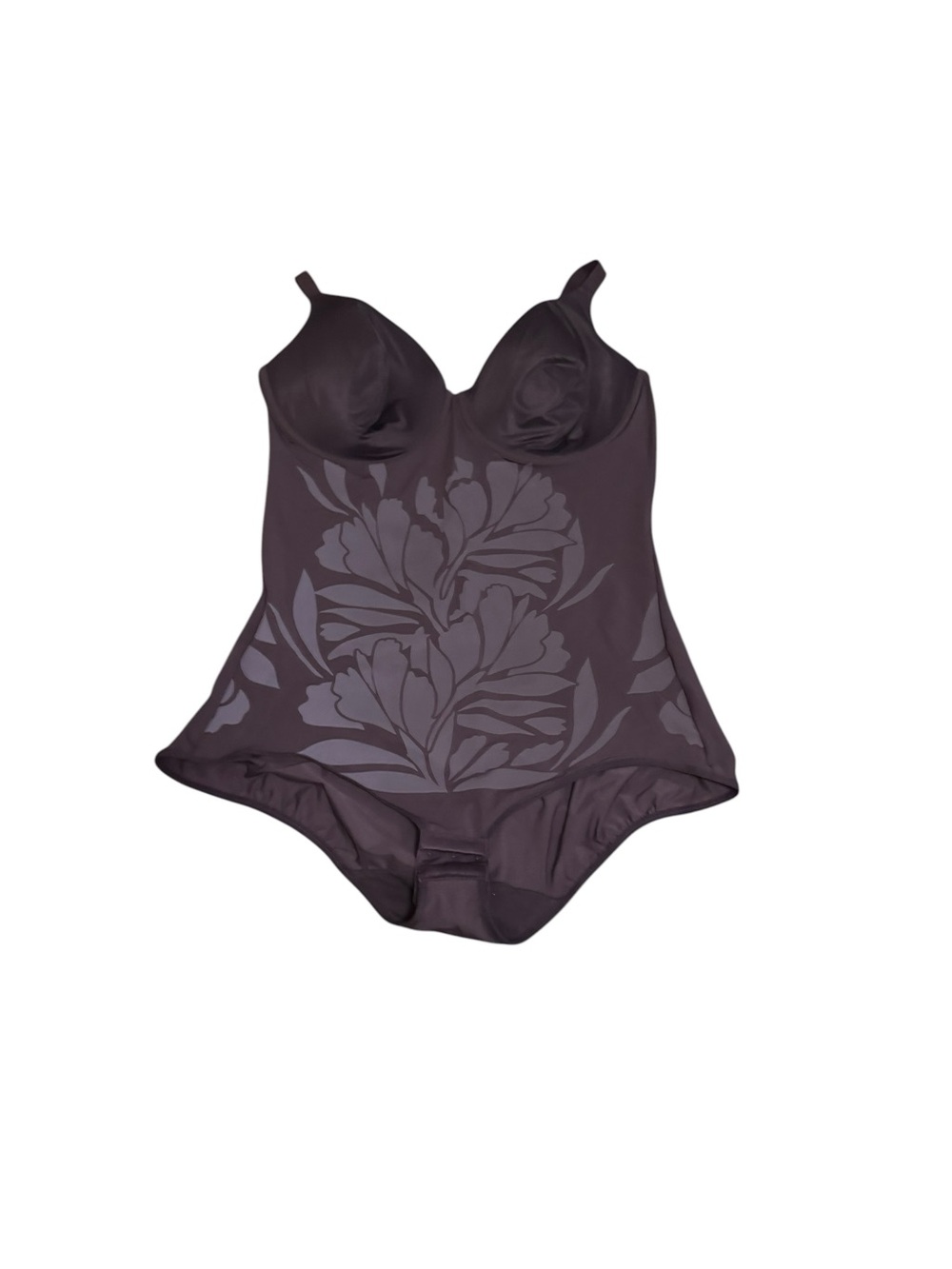 Maidenform Black Shapewear Bodysuit with Floral Print 3XL NWOT